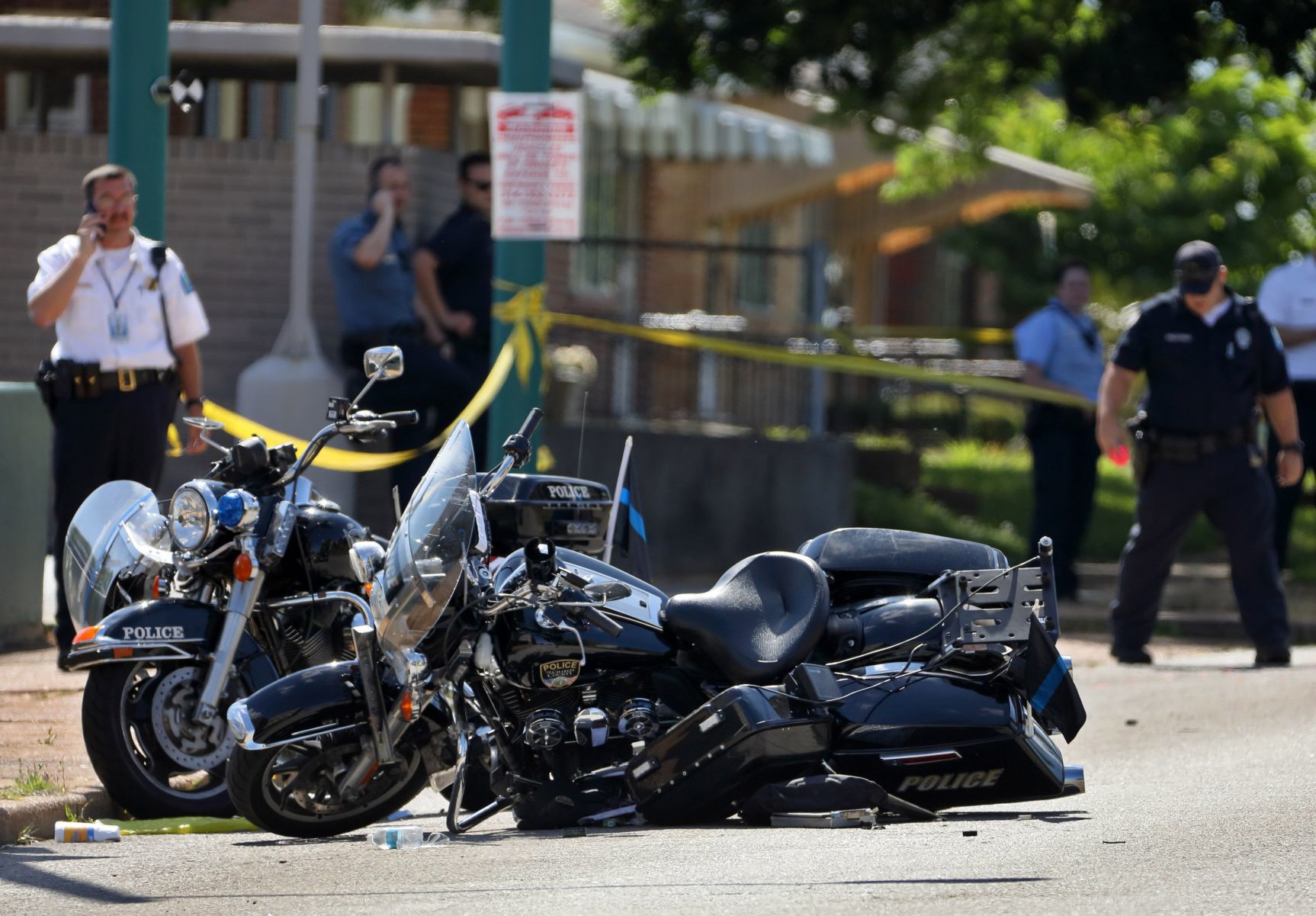 Motorcycle cops injured in Langsdorf motorcade